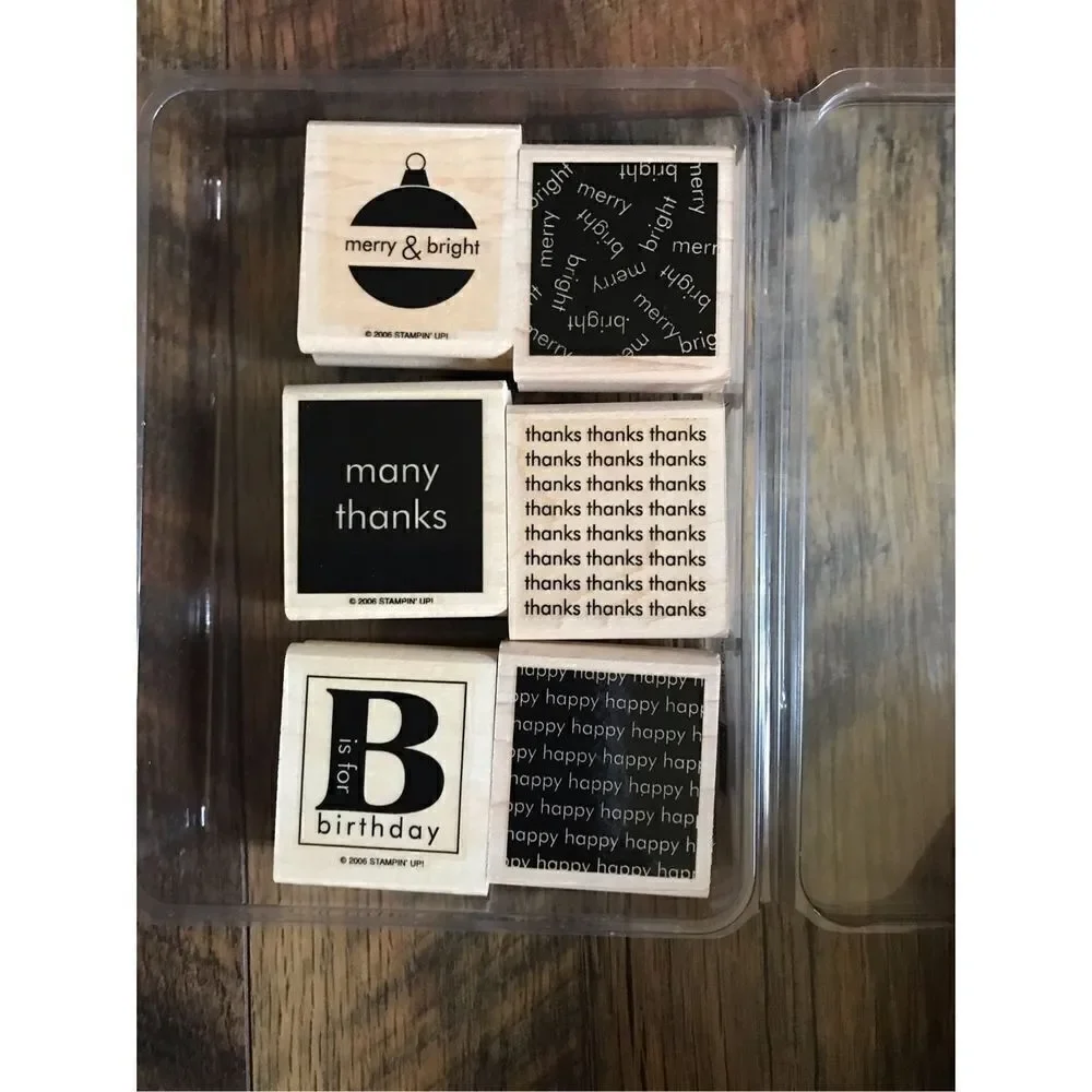 Stampin’ Up! Quick Cards set of 6 rubber stamps mounted card making birthday